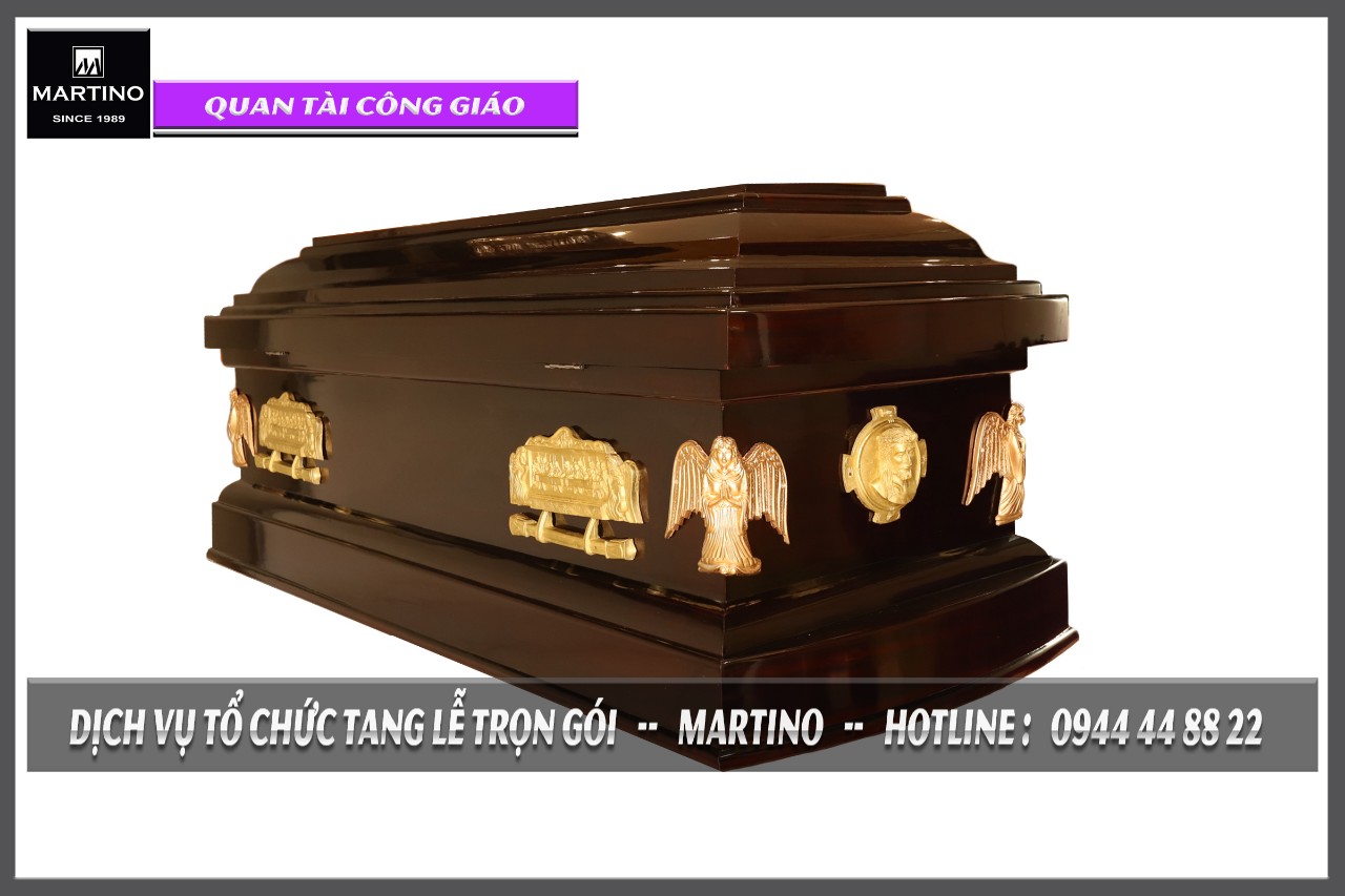 Quan tài công giáo màu Champage Martino