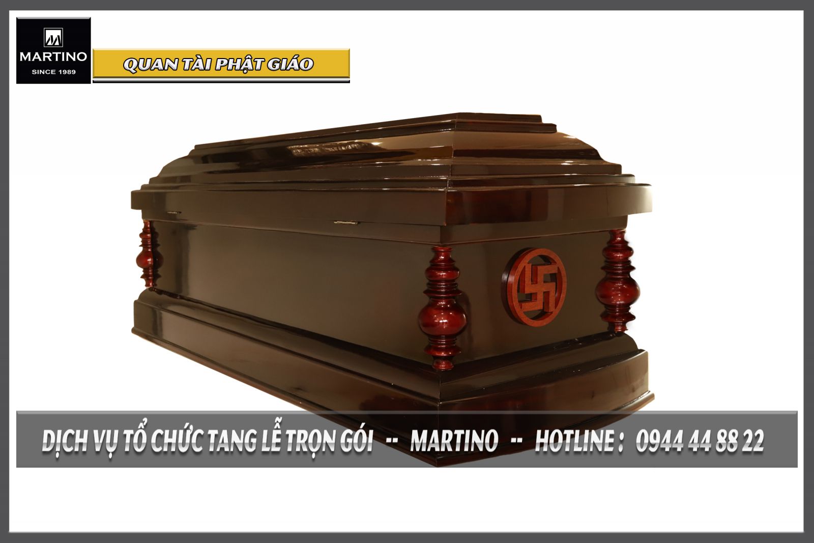 Quan tài hỏa táng cao cấp Martino dạng trơn