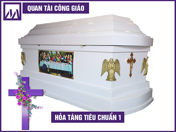 Quan tài hỏa táng tiêu chuẩn 1 dành cho người Công giáo